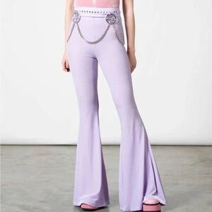 Killstar Lavender Flare High-Waist Pants
